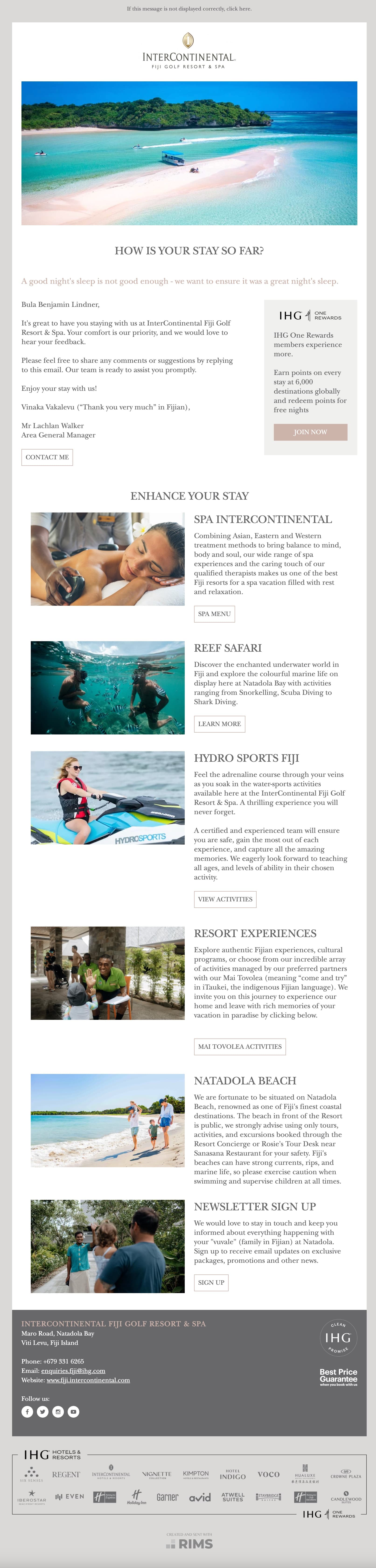 InterContinental Fiji In-House